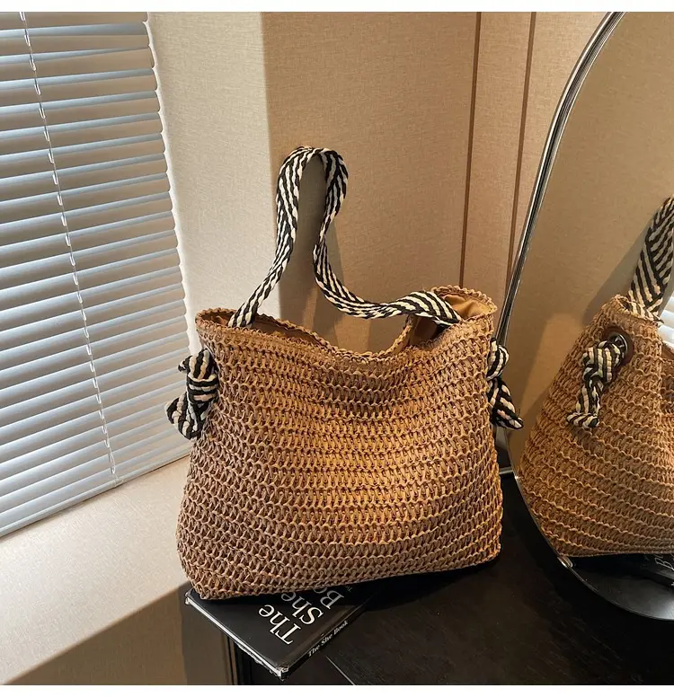 Women Straw Bag Large Capacity 2025 New Seaside Beach — feature 12