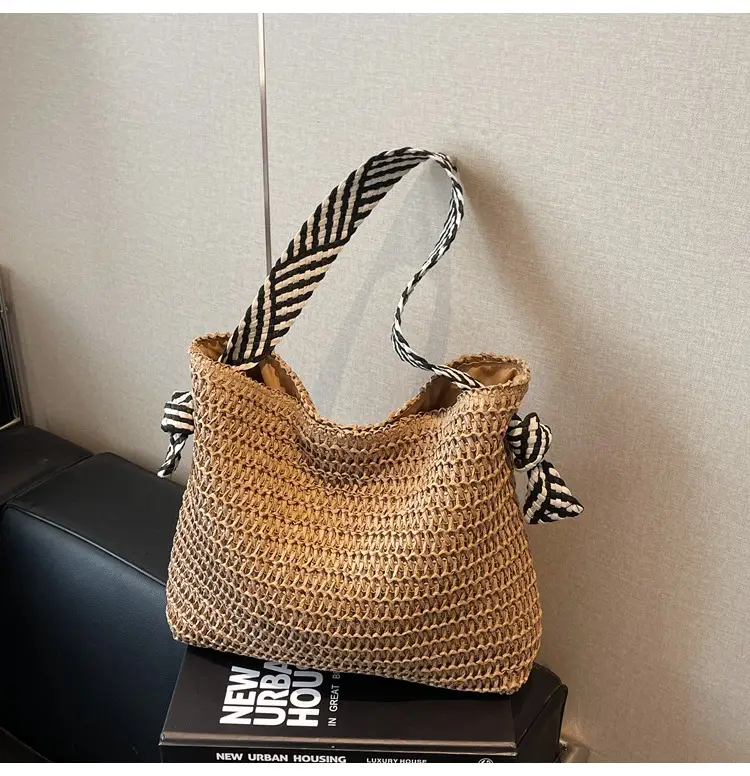 Women Straw Bag Large Capacity 2025 New Seaside Beach — feature 15