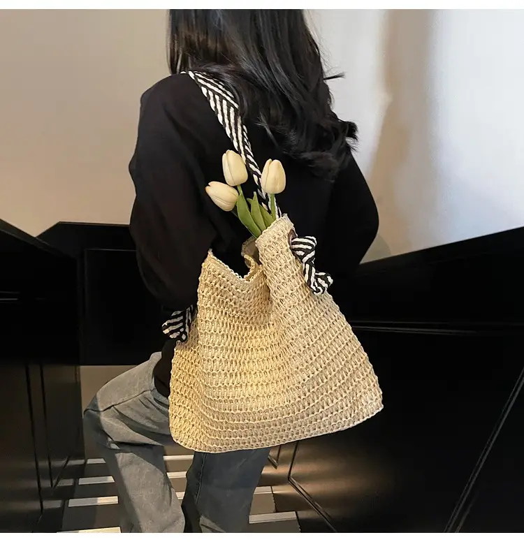 Women Straw Bag Large Capacity 2025 New Seaside Beach — feature 16