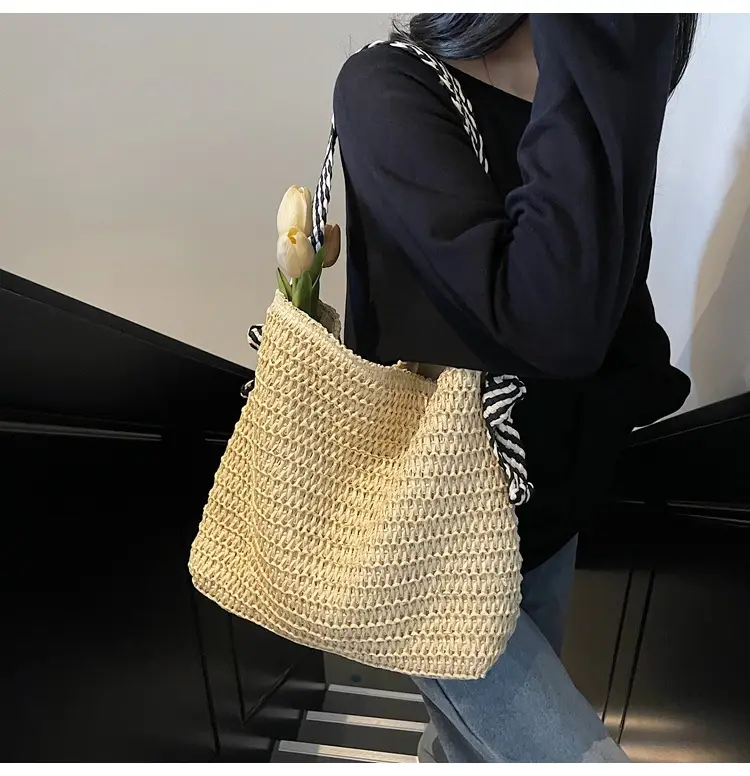 Women Straw Bag Large Capacity 2025 New Seaside Beach — feature 17