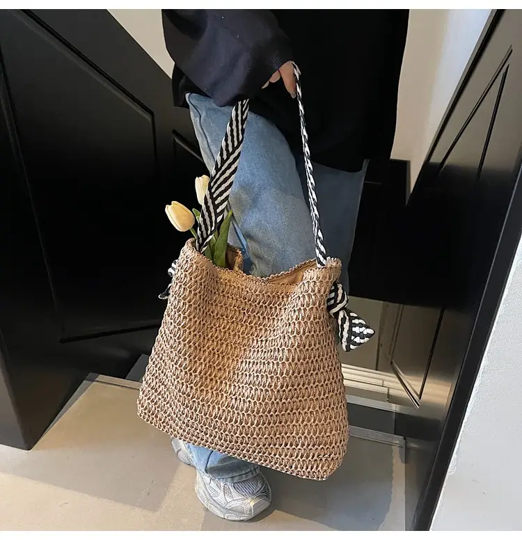 Women Straw Bag Large Capacity 2025 New Seaside Beach — feature 19