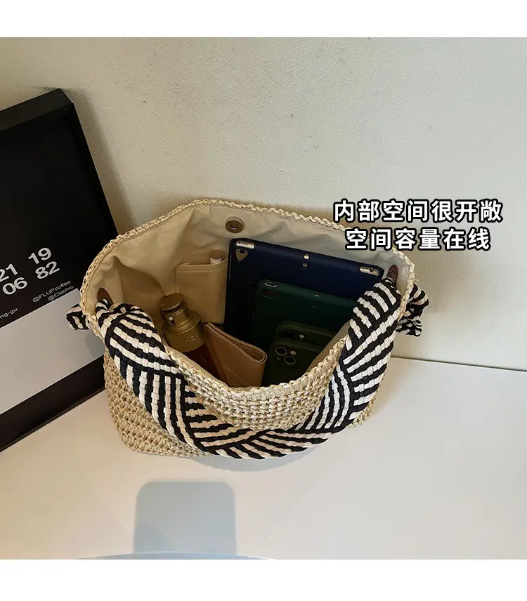 Women Straw Bag Large Capacity 2025 New Seaside Beach — feature 6