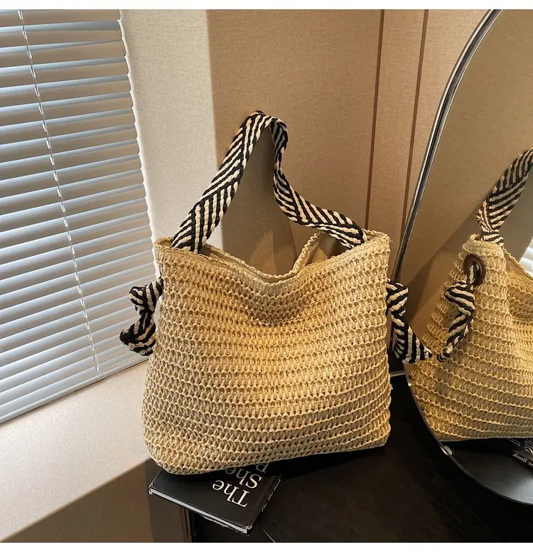 Women Straw Bag Large Capacity 2025 New Seaside Beach — feature 8