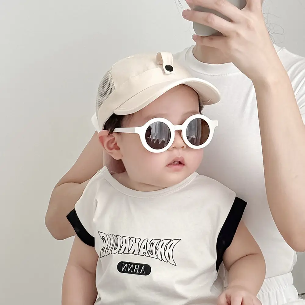 Baby Sun Hat with Sunglasses Korean Style Detachable - Image 11