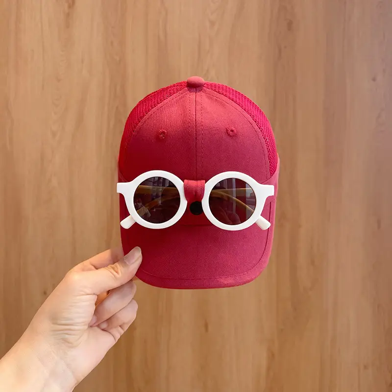 Baby Sun Hat with Sunglasses Korean Style Detachable - Image 3