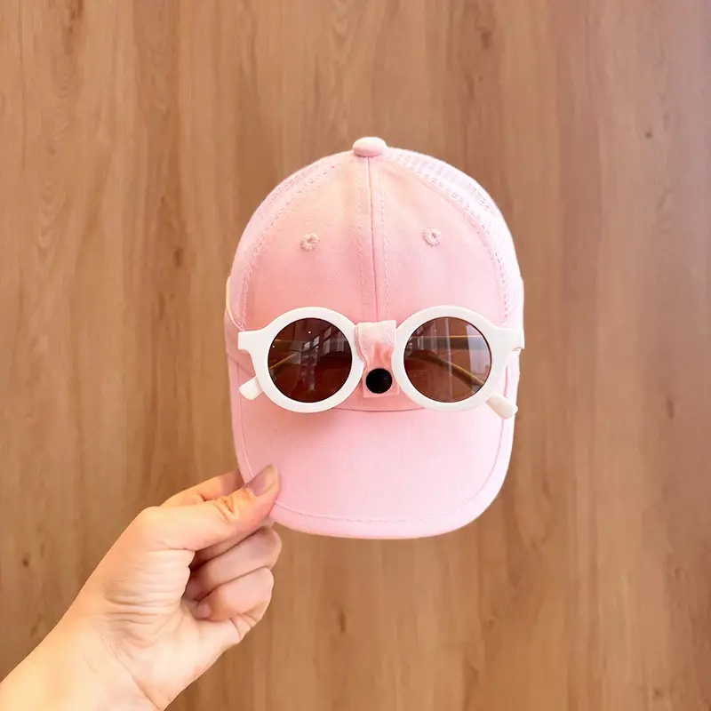 Baby Sun Hat with Sunglasses Korean Style Detachable - Image 4