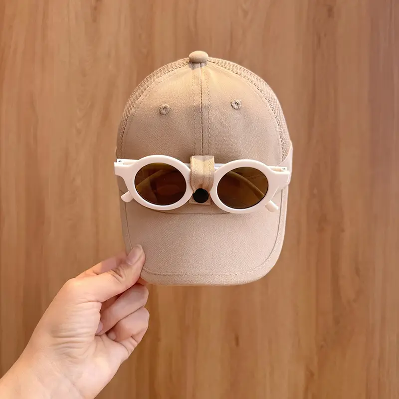 Baby Sun Hat with Sunglasses Korean Style Detachable - Image 7