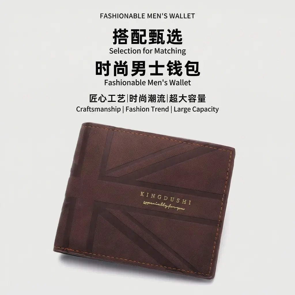 Men's Brown Leather Belt Wallet with Automatic Buckle — feature 10