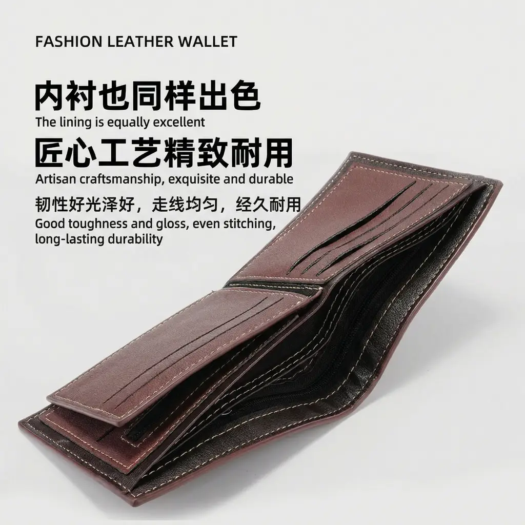 Men's Brown Leather Belt Wallet with Automatic Buckle — feature 12