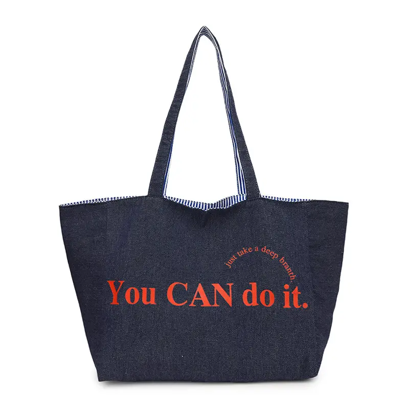 Women's Pink Striped Canvas Shoulder Bag "Be Well" — feature 43