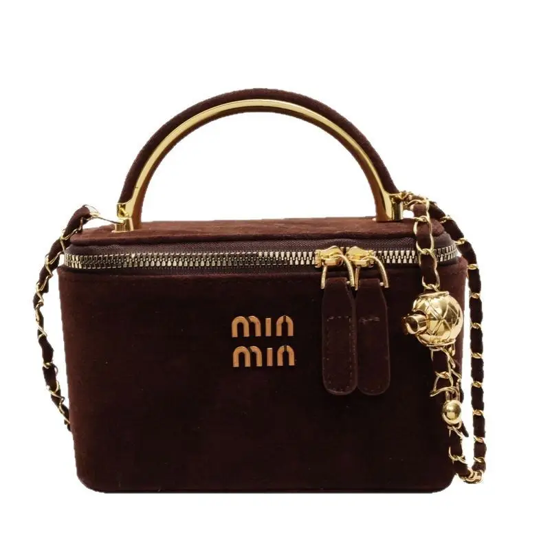 2025 New Minnotti Brown Suede Shoulder Bag - Image 10