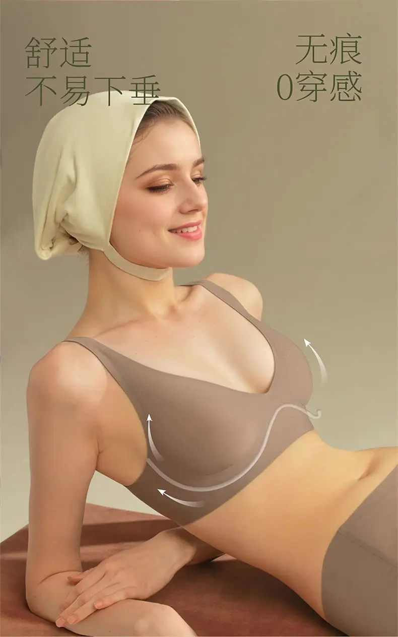 Seamless Jelly Strip Bra, Thin Style, Small Chest Gathering, Invisible Fit, Women's Wireless Bra, Summer Bra — feature 16