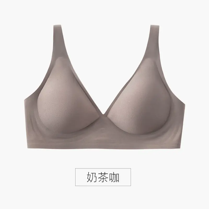 Seamless Jelly Strip Bra, Thin Style, Small Chest Gathering, Invisible Fit, Women's Wireless Bra, Summer Bra