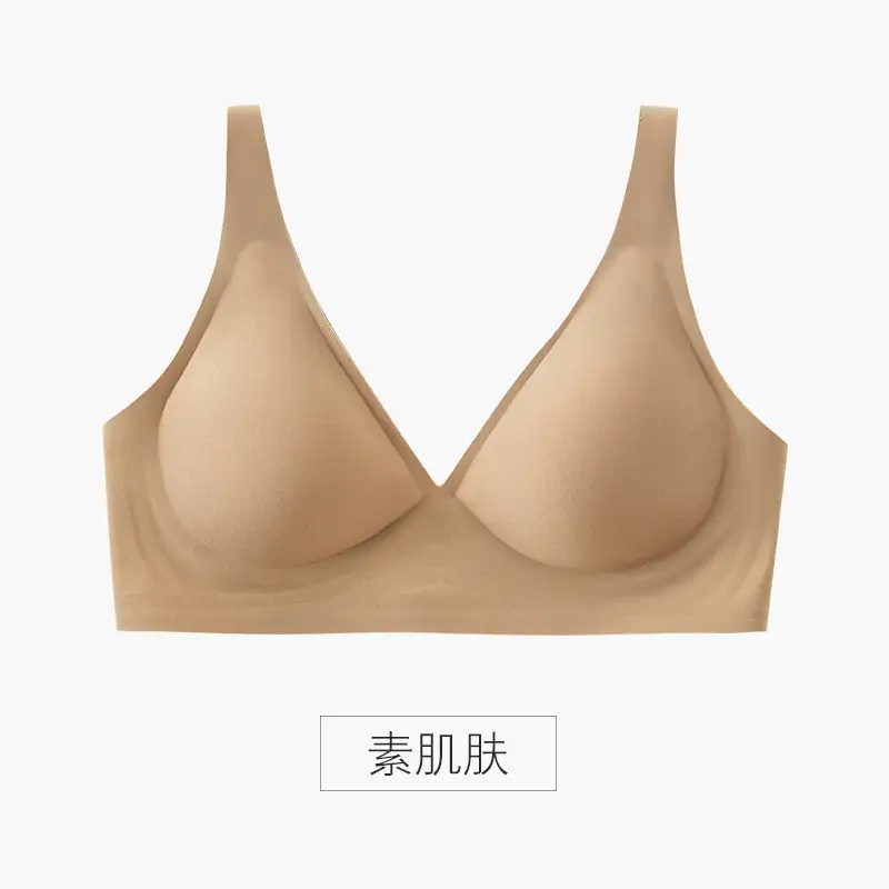Seamless Jelly Strip Bra, Thin Style, Small Chest Gathering, Invisible Fit, Women's Wireless Bra, Summer Bra