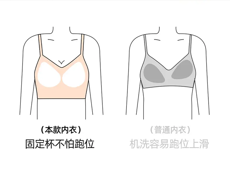 Xingjia Same-style Invisible Seamless Liquid Foundation Underwear Women's Special Tone Skin Color Comfortable White T Non-transparent Bra — feature 10