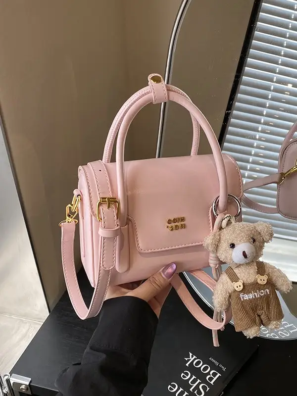 Pink Leather Shoulder Bag for Women 2026