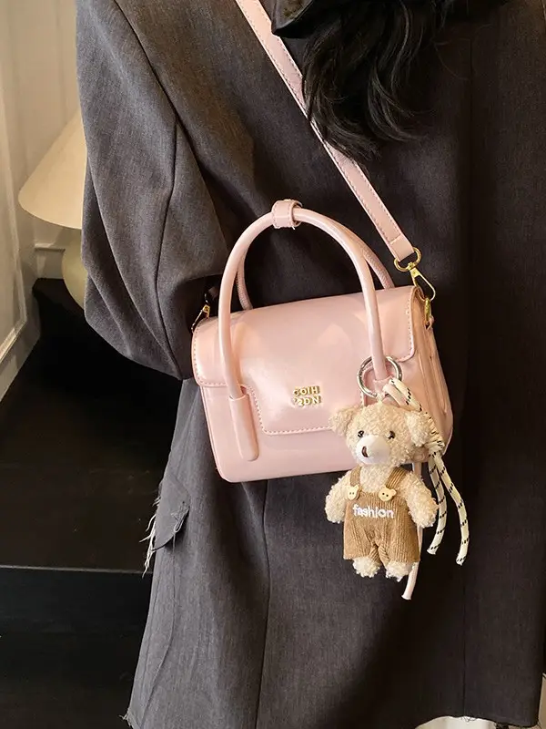 Pink Leather Shoulder Bag for Women 2026