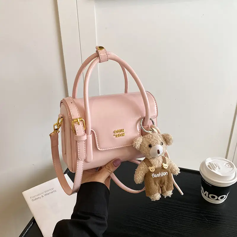 Pink Leather Shoulder Bag for Women 2026