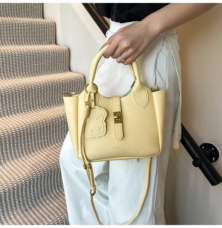 Women Crossbody Bag Yellow Leather 2026 Summer — feature 10