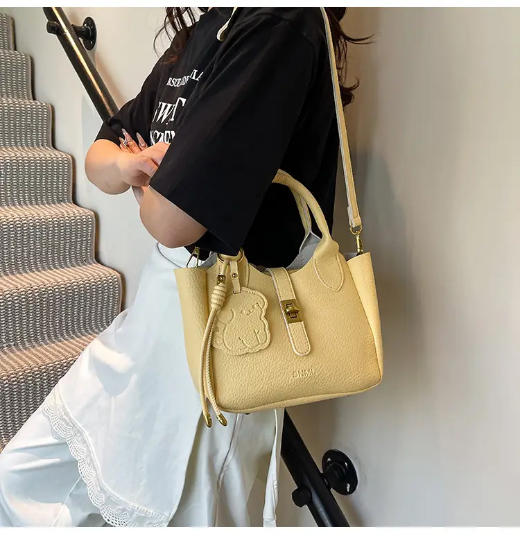 Women Crossbody Bag Yellow Leather 2026 Summer — feature 12