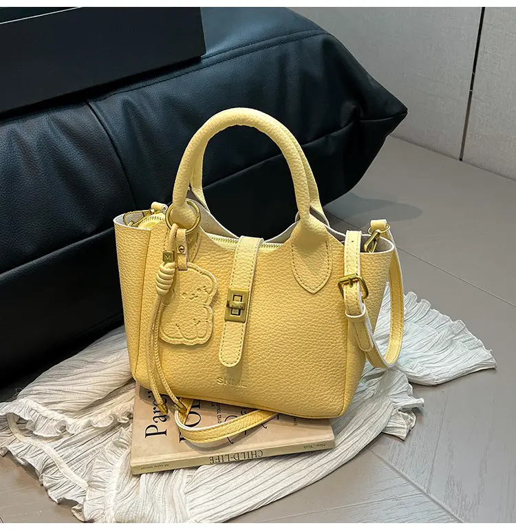 Women Crossbody Bag Yellow Leather 2026 Summer — feature 37