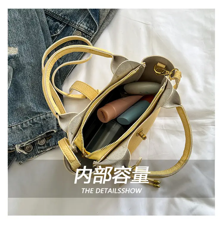 Women Crossbody Bag Yellow Leather 2026 Summer — feature 4