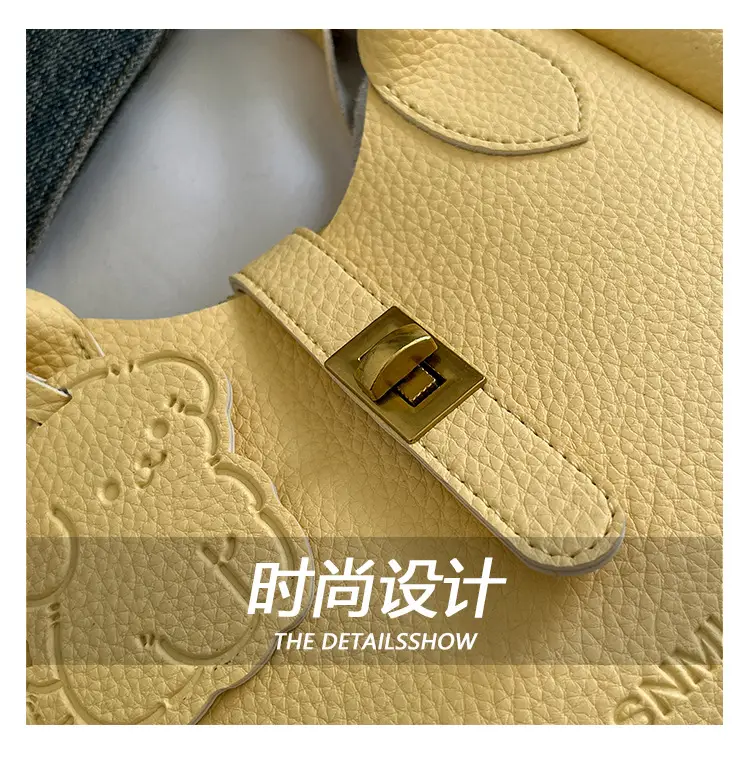 Women Crossbody Bag Yellow Leather 2026 Summer — feature 5