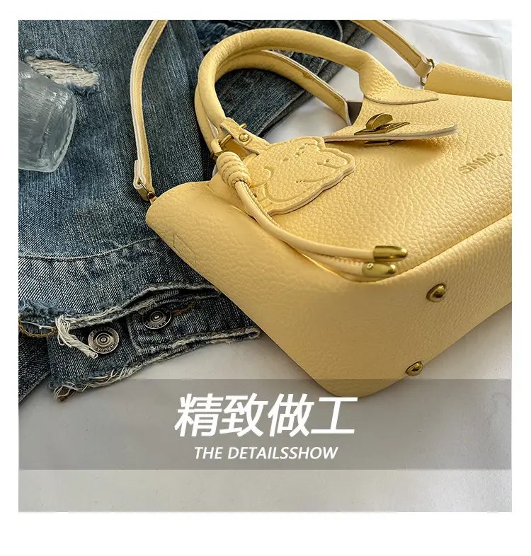 Women Crossbody Bag Yellow Leather 2026 Summer — feature 6