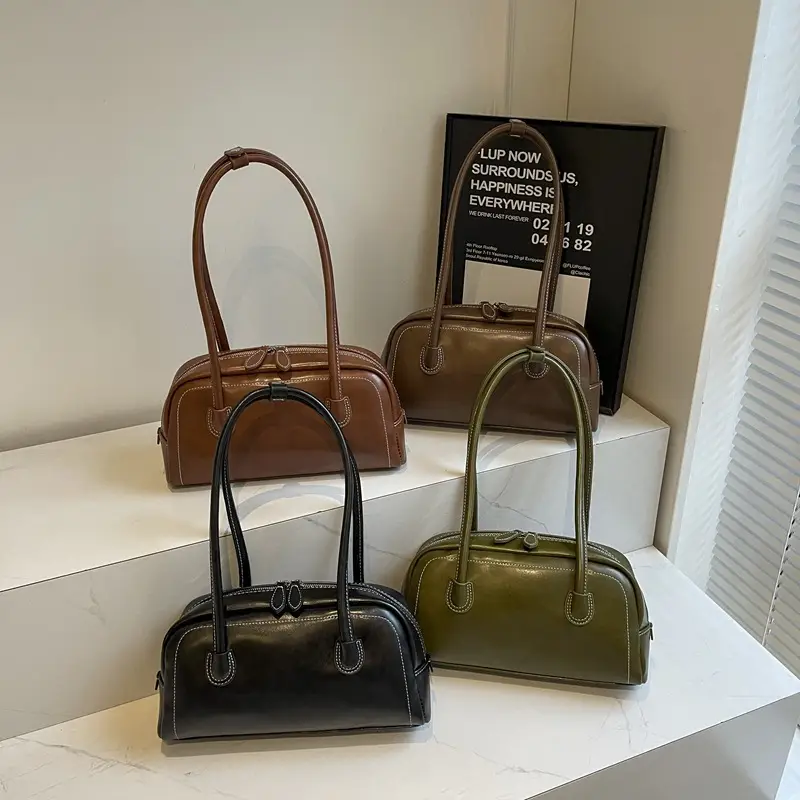 Women's Brown Leather Shoulder Bag 2026 New Fashion - Image 7