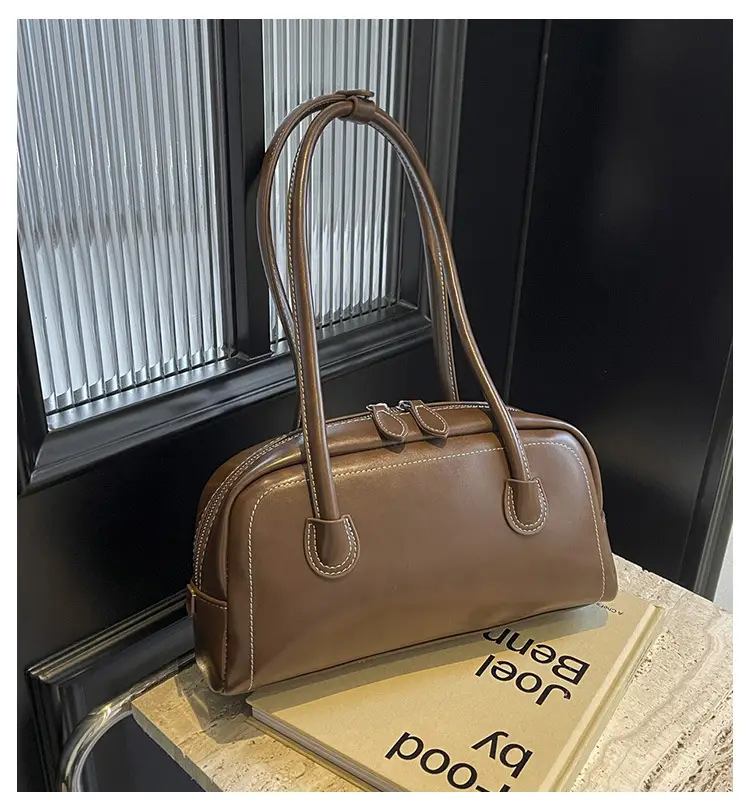 Women's Brown Leather Shoulder Bag 2026 New Fashion — feature 1