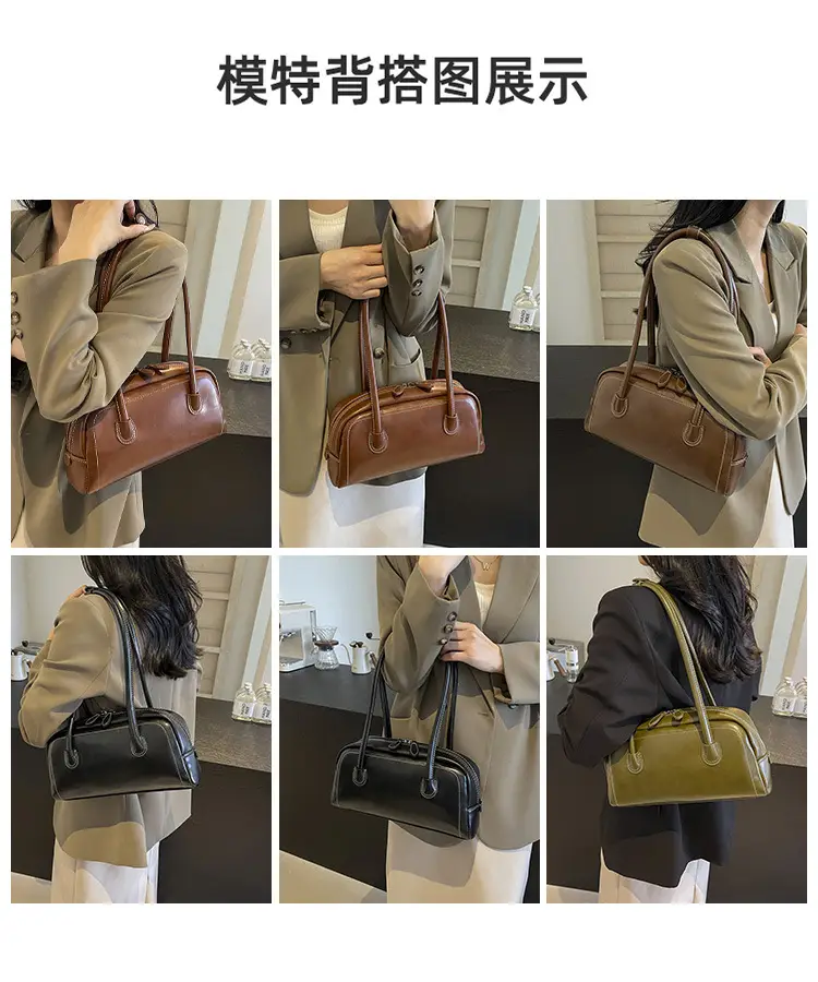 Women's Brown Leather Shoulder Bag 2026 New Fashion — feature 3