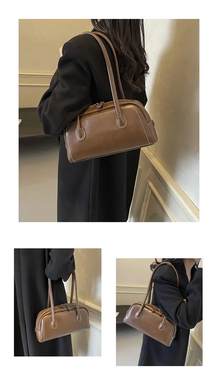 Women's Brown Leather Shoulder Bag 2026 New Fashion — feature 5