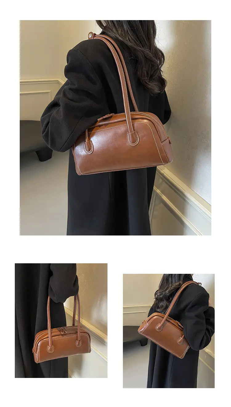 Women's Brown Leather Shoulder Bag 2026 New Fashion — feature 6