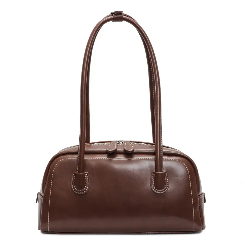 Women's Brown Leather Shoulder Bag 2026 New Fashion - Image 3