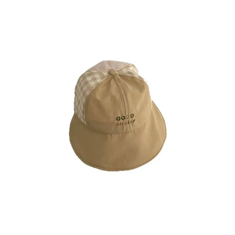 2 Pcs Plaid Mesh Sun Hats for Kids 2025 - Image 6