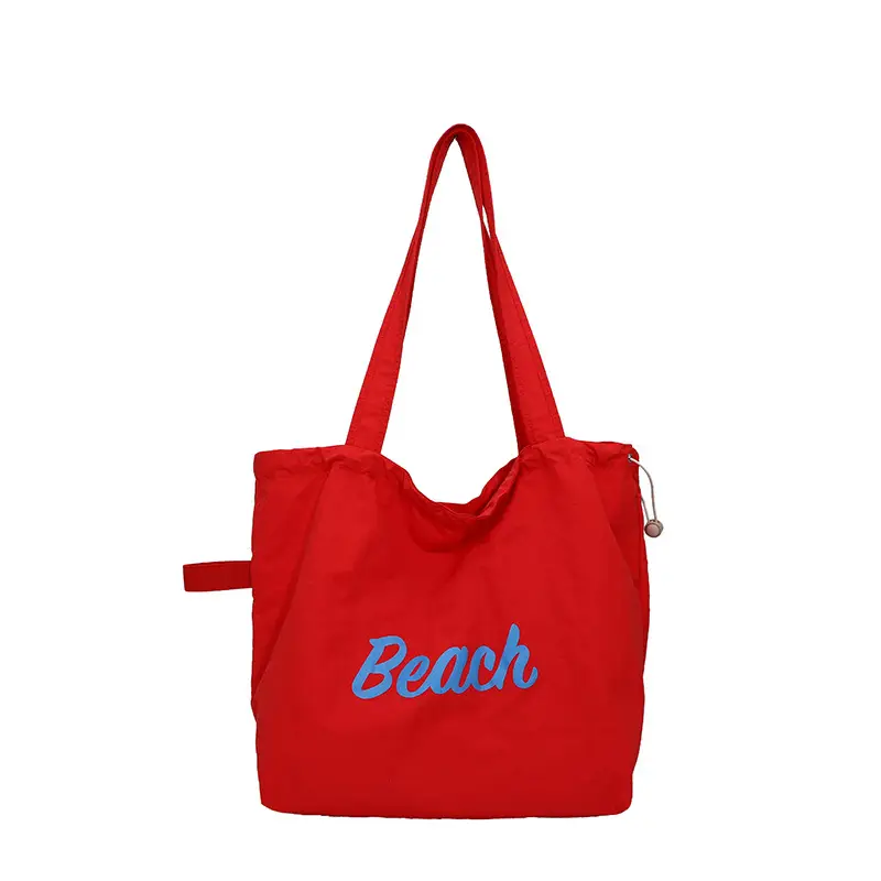 Red Printed Lazy Tote Bag for Women - Image 10