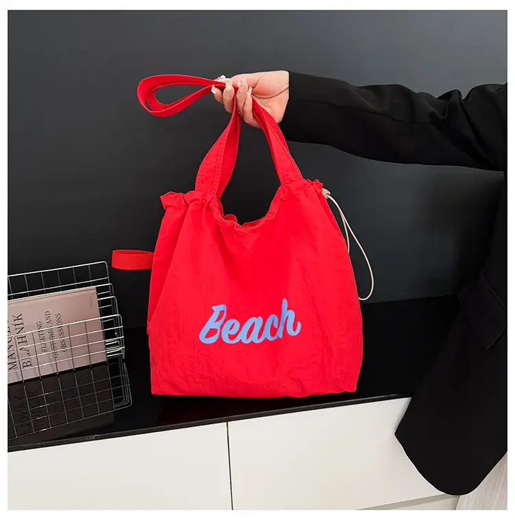 Red Printed Lazy Tote Bag for Women — feature 15