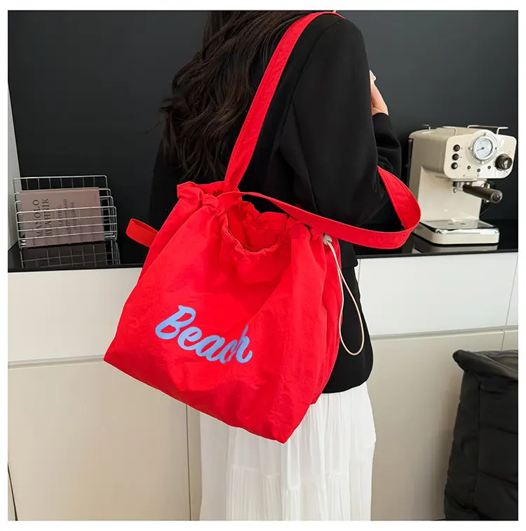 Red Printed Lazy Tote Bag for Women — feature 16