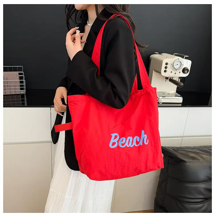 Red Printed Lazy Tote Bag for Women — feature 17