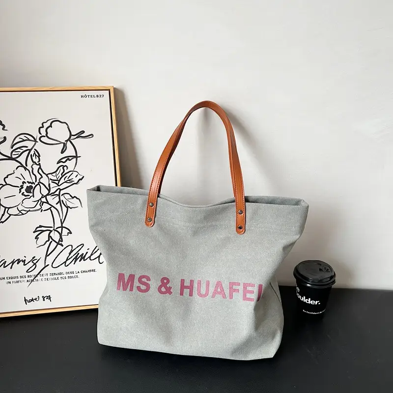 Women Minimalist Tote Bag 2025 Spring Large Capacity - Image 4