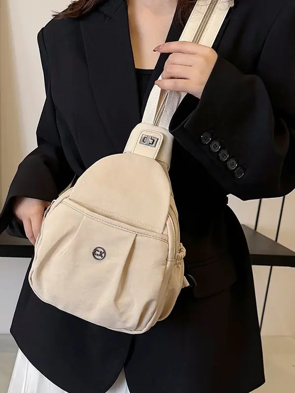 Light Pink Multifunctional Backpack for Daily Use - Image 7