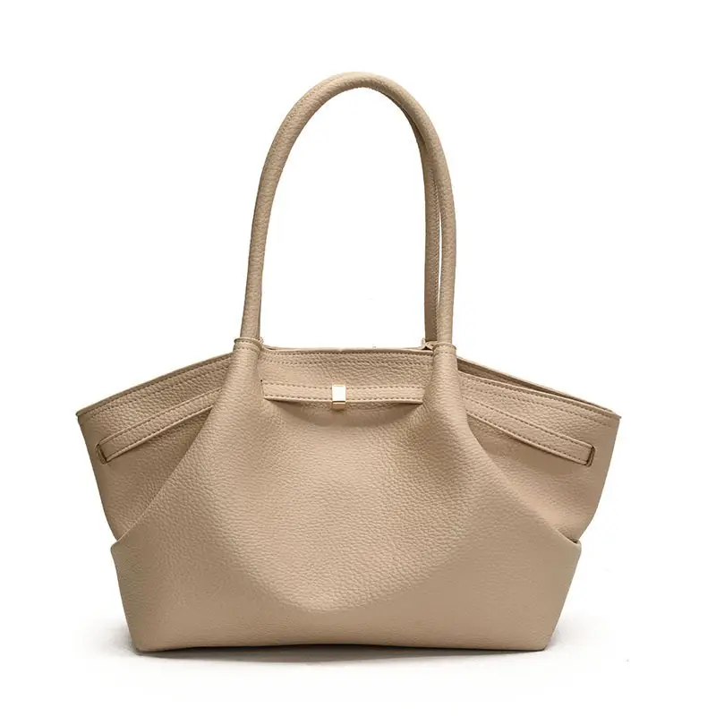 Hand-Carrying Fashionable Large-Capacity Tote Bag 2025 New Trendy Fashionable Textured Pleated Shoulder Bag for Work and Commuting Women's Bag - Image 9
