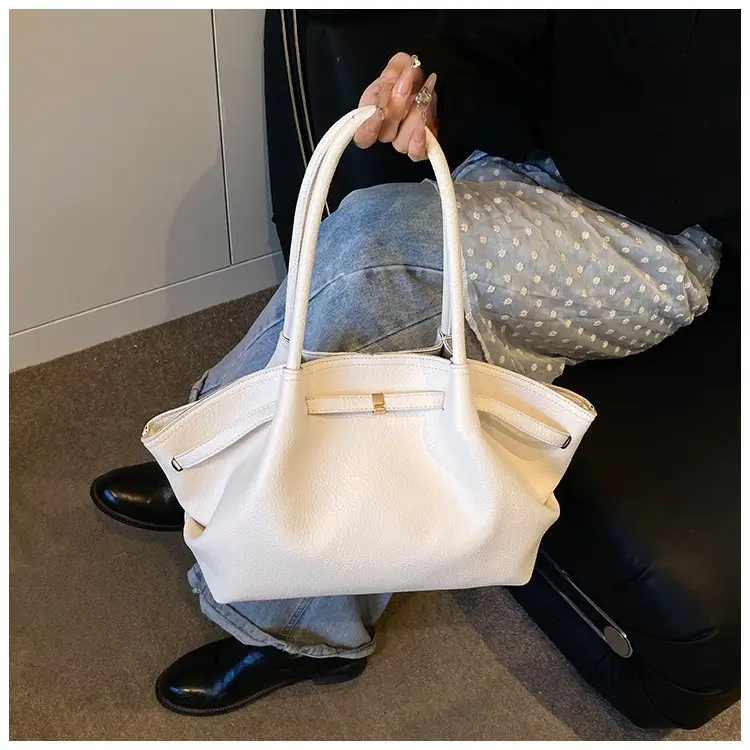 Hand-Carrying Fashionable Large-Capacity Tote Bag 2025 New Trendy Fashionable Textured Pleated Shoulder Bag for Work and Commuting Women's Bag — feature 21