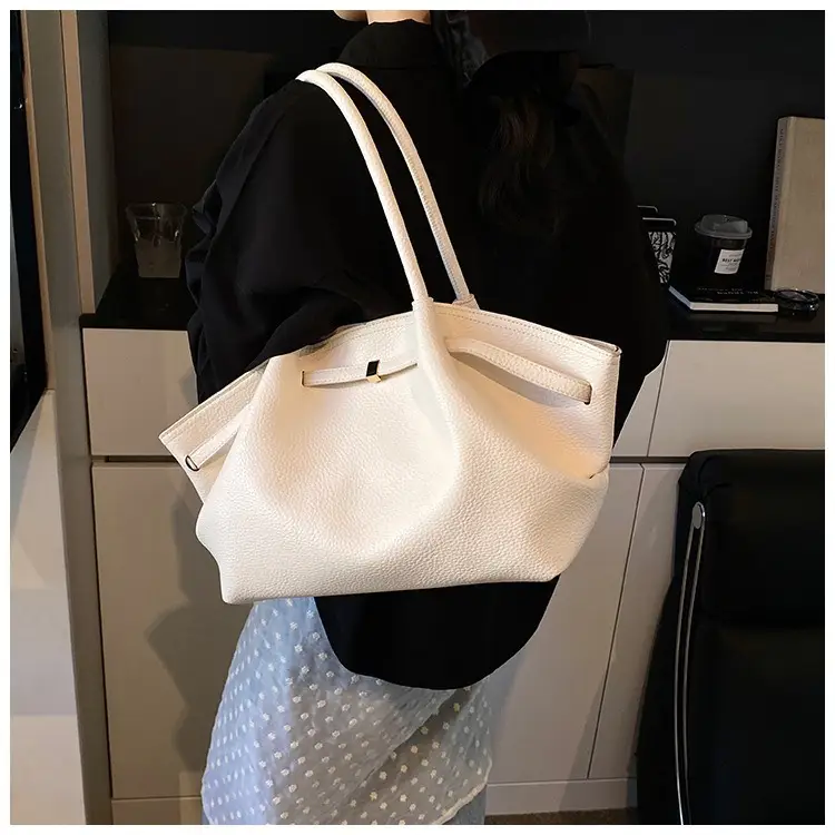 Hand-Carrying Fashionable Large-Capacity Tote Bag 2025 New Trendy Fashionable Textured Pleated Shoulder Bag for Work and Commuting Women's Bag — feature 23