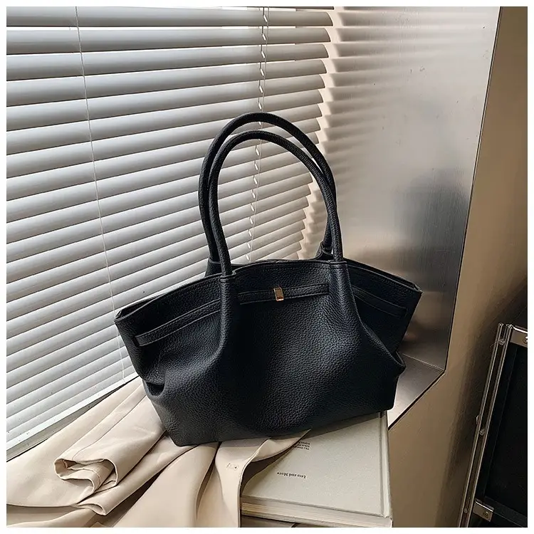 Hand-Carrying Fashionable Large-Capacity Tote Bag 2025 New Trendy Fashionable Textured Pleated Shoulder Bag for Work and Commuting Women's Bag — feature 25