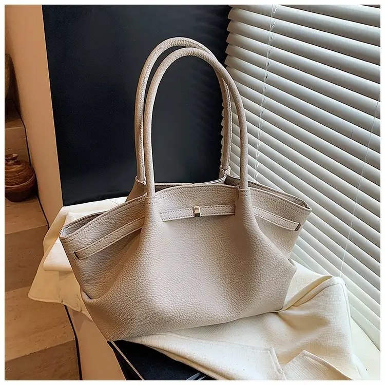 Hand-Carrying Fashionable Large-Capacity Tote Bag 2025 New Trendy Fashionable Textured Pleated Shoulder Bag for Work and Commuting Women's Bag — feature 26