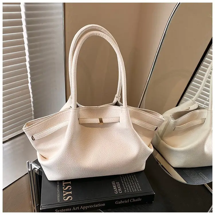 Hand-Carrying Fashionable Large-Capacity Tote Bag 2025 New Trendy Fashionable Textured Pleated Shoulder Bag for Work and Commuting Women's Bag — feature 27