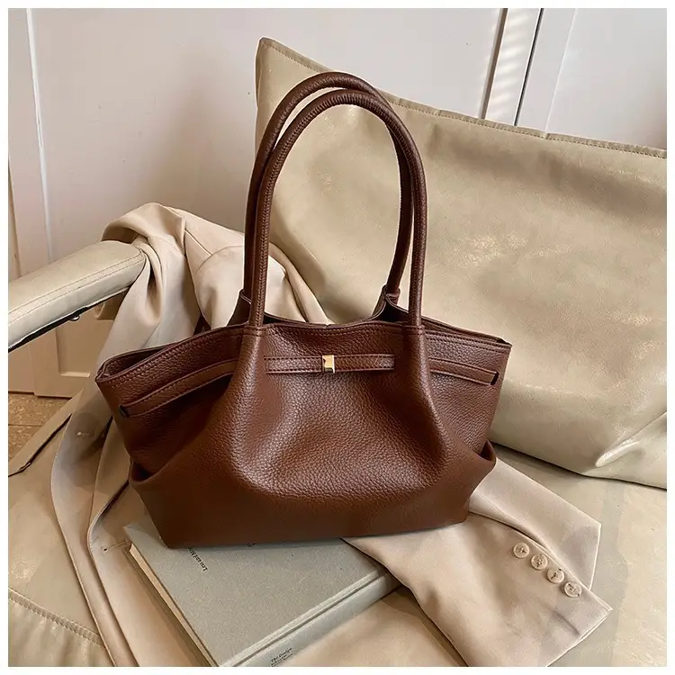 Hand-Carrying Fashionable Large-Capacity Tote Bag 2025 New Trendy Fashionable Textured Pleated Shoulder Bag for Work and Commuting Women's Bag — feature 28