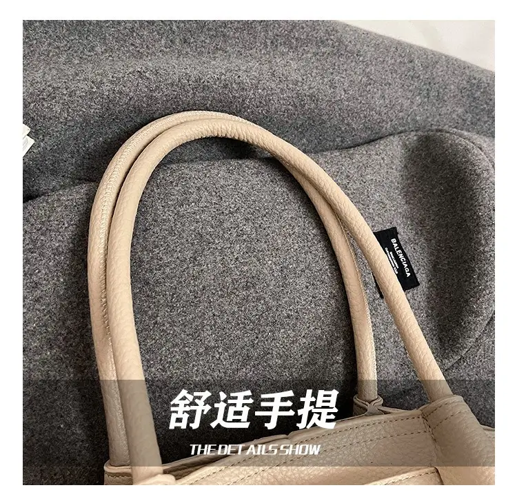 Hand-Carrying Fashionable Large-Capacity Tote Bag 2025 New Trendy Fashionable Textured Pleated Shoulder Bag for Work and Commuting Women's Bag — feature 7