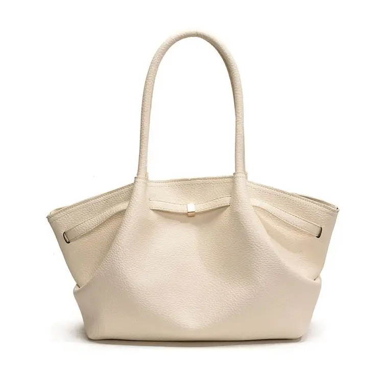 Hand-Carrying Fashionable Large-Capacity Tote Bag 2025 New Trendy Fashionable Textured Pleated Shoulder Bag for Work and Commuting Women's Bag - Image 2